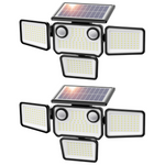 2-Pack 3000LM Waterproof 254 LED Solar Flood Lights