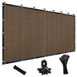 Shade&Beyond 8" x 12" Mocha Sun Shade Cloth With Grommets