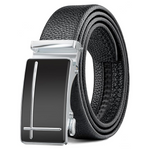Men's Leather Sliding 28" to 34" Waist Adjustable Ratchet Belts
