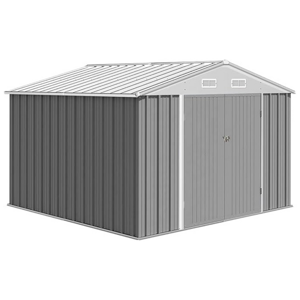 Zstar 10 x 8ft Metal Outdoor Steel Shed Storage Shed
