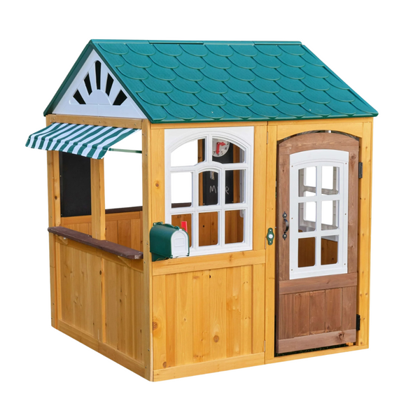 KidKraft Garden View Outdoor Wooden Playhouse With Ringing Doorbell