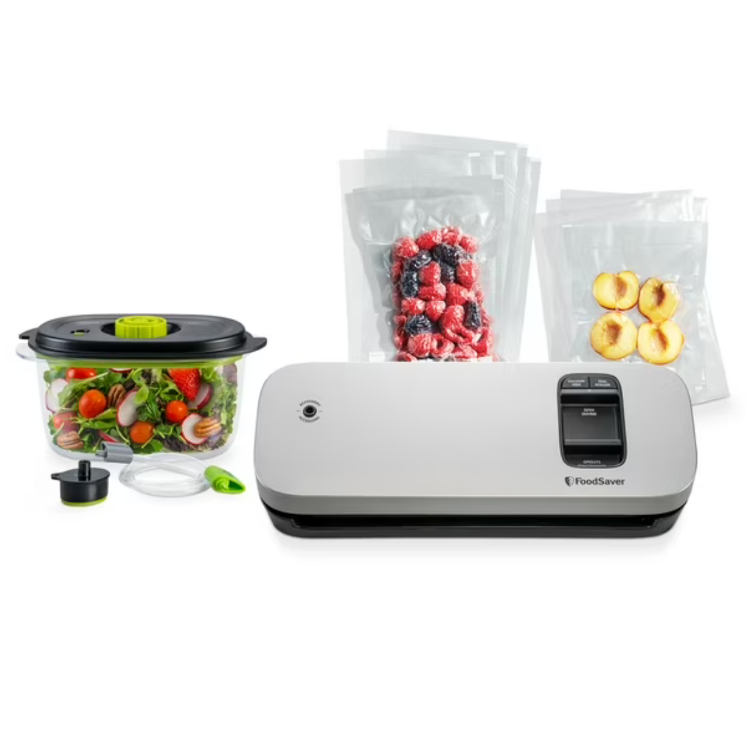 FoodSaver Vacuum Sealer Special Value Pack, Compact Machine With Bags