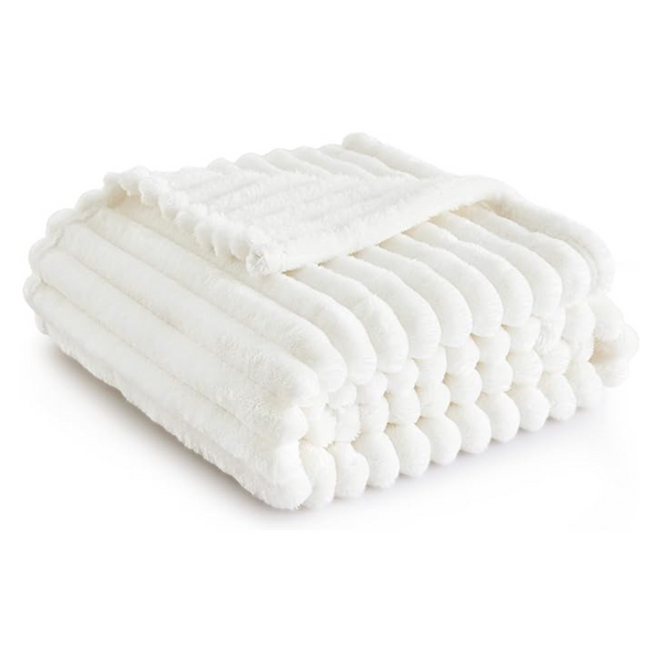 Bedsure GentleSoft White Throw Blanket (50×60 Inches)