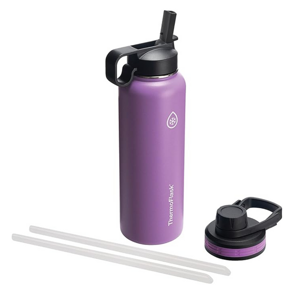 ThermoFlask 40oz Insulated Stainless Steel Bottle 2 In 1 Chug