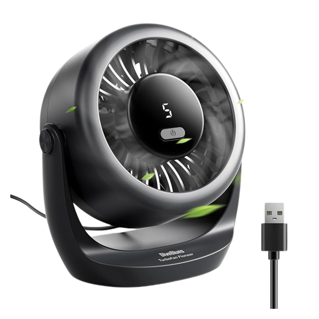 Ultra-Quiet Powerful Wind USB Desk Turbo Fan
