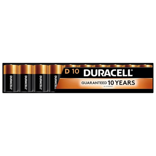 10-Count Duracell Coppertop D Alkaline Batteries