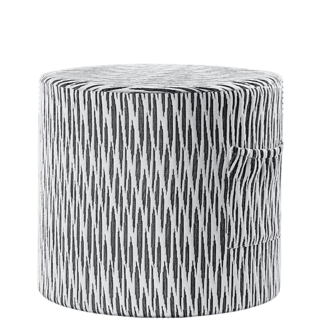 Round Stuffed Pouf Ottoman