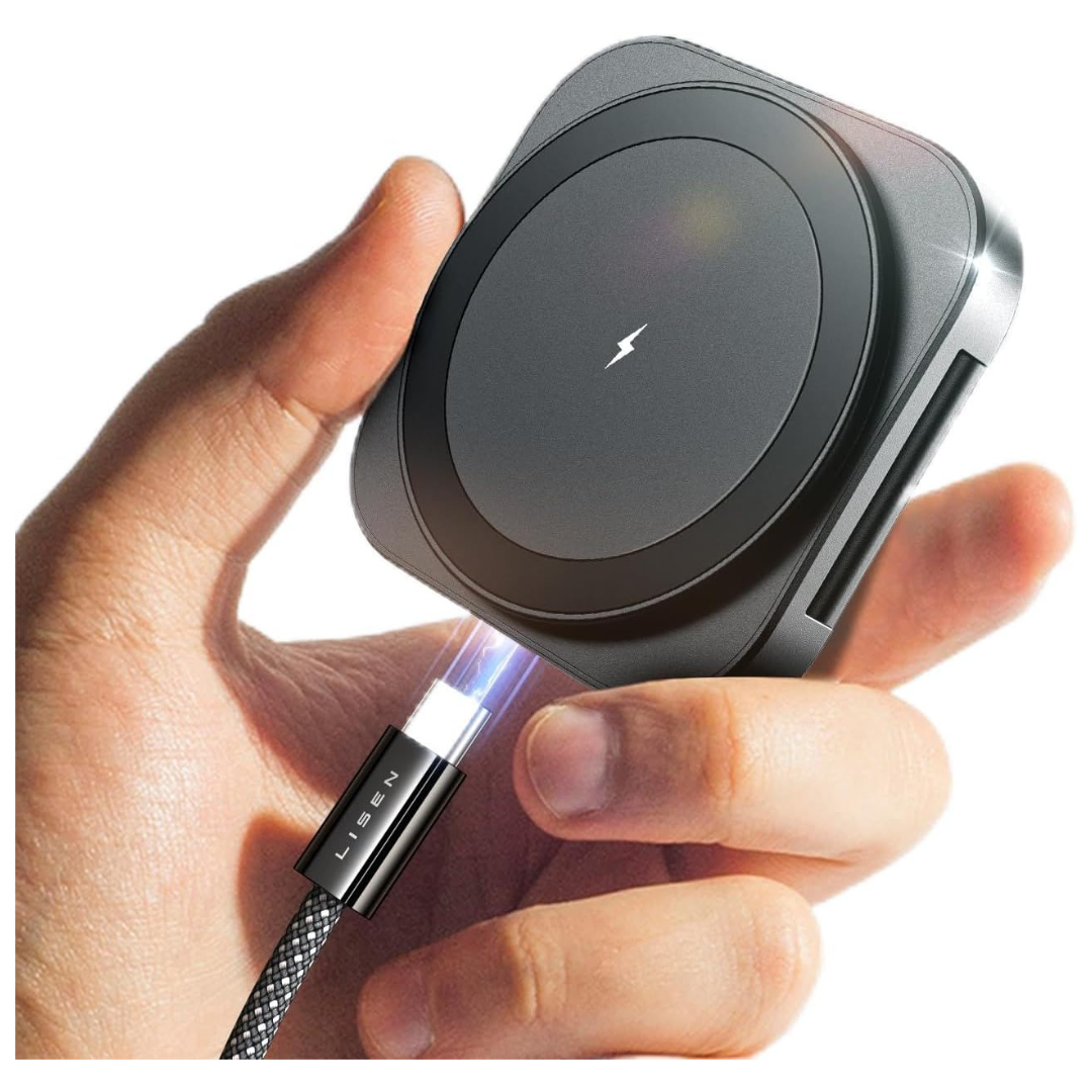 15W Lisen 3-in-1 Mini Charging Station With 60W USB-C Cable