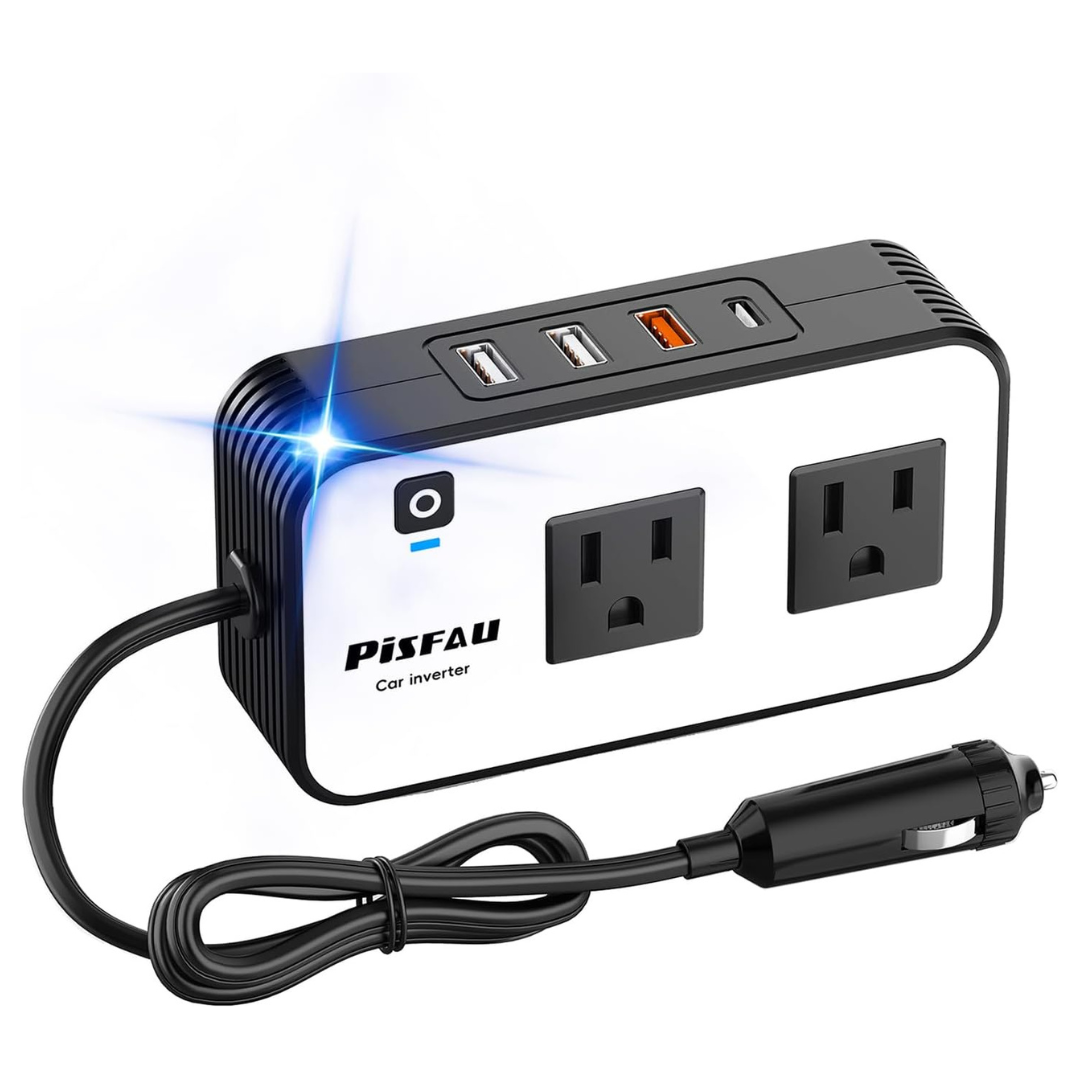 200W Car Power Inverter With [20W USB-C] /USB-Fast Charger