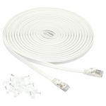 30ft Amazon Basics Flat 600MHz RJ45 Cat 7 Snagless Ethernet Patch Cable