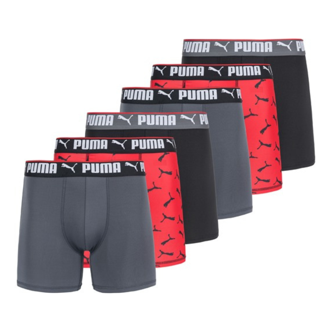 6-Pack PUMA Men's Sport Athletic Fit Boxer Briefs (Various)