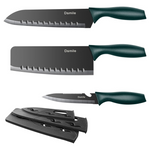3-Piece Stainless Steel Knife Set With Clad Dimple & Covers