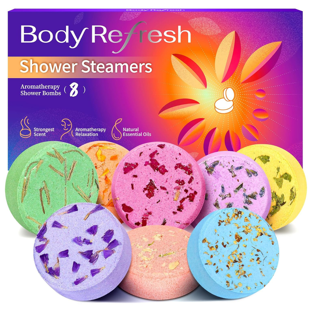 8-Pack Aromatherapy Shower Bombs With Natural Essential Oils