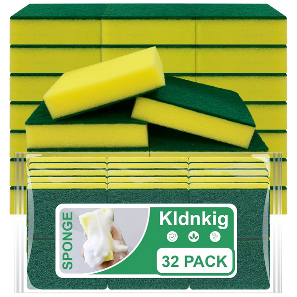 32-Pack Dual-Sided Dishwashing Sponge For Kitchen
