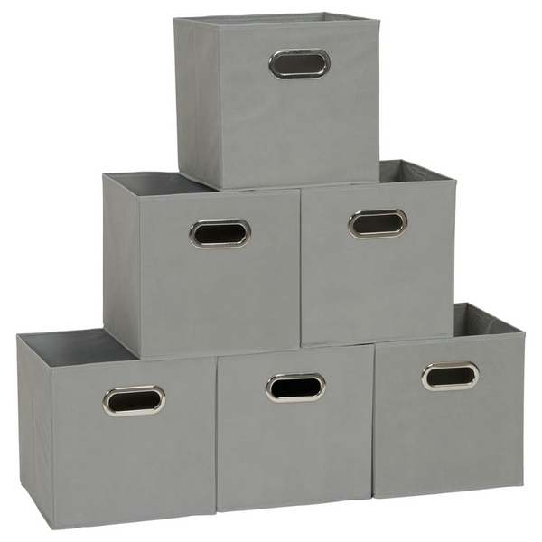 Household Essentials Foldable Fabric Storage Bins | Set Of 6