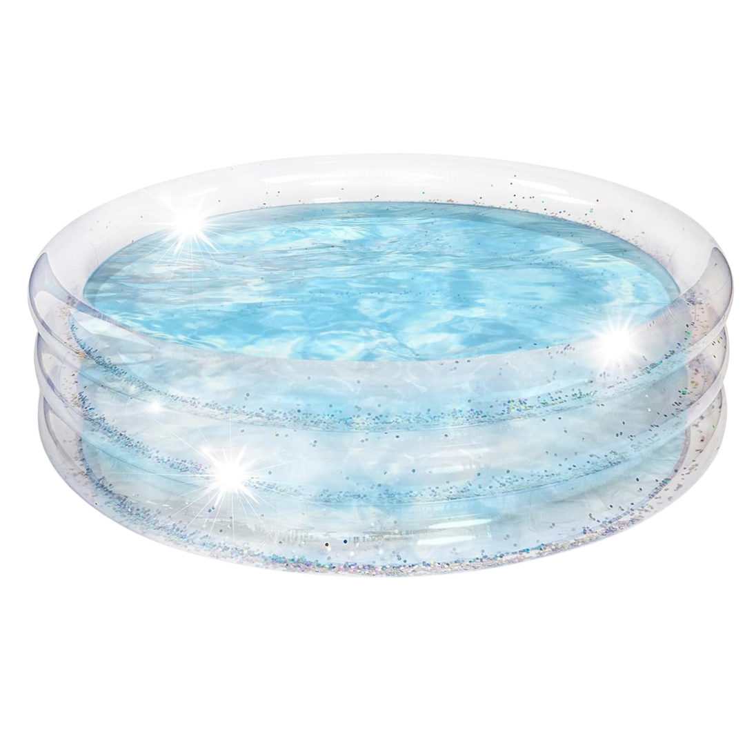 ArtCreativity Sparkly Inflatable Kiddie Pool (34″x10″)
