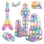 44-Piece Rurvale Magnetic Tiles Building Blocks STEM Montessori Toy