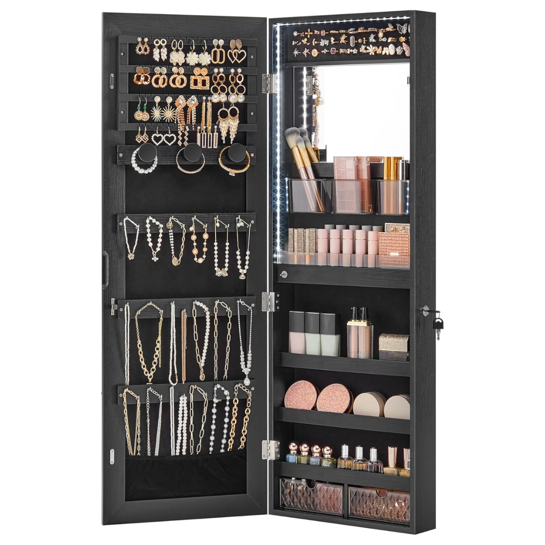 Songmics Wall-Mounted Jewelry Cabinet Armoire Organizer
