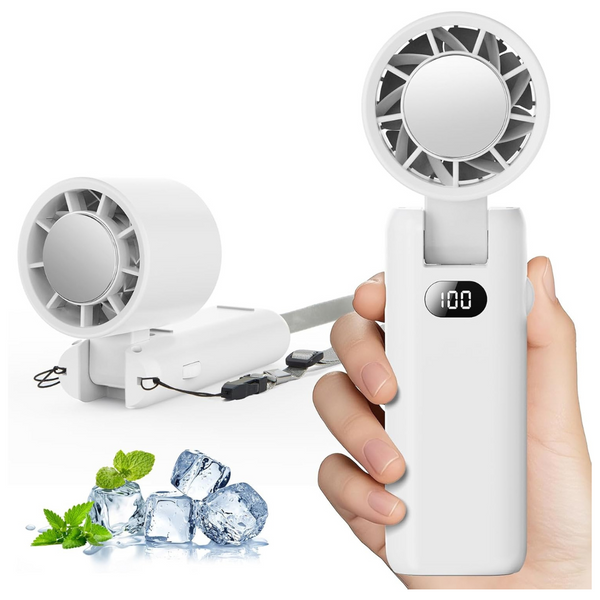 12500RPM 3600mAh Rechargeable Foldable Fan
