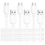 3-Pack Extreme Flexible USB-A To USB-C 6ft Cable