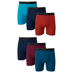 6-Pack Hanes Men's Cool Dri Moisture-Wicking Boxer Briefs