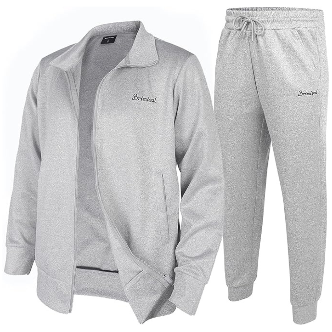 2-Piece Men's Long Sleeve Casual Full Zip Tracksuits