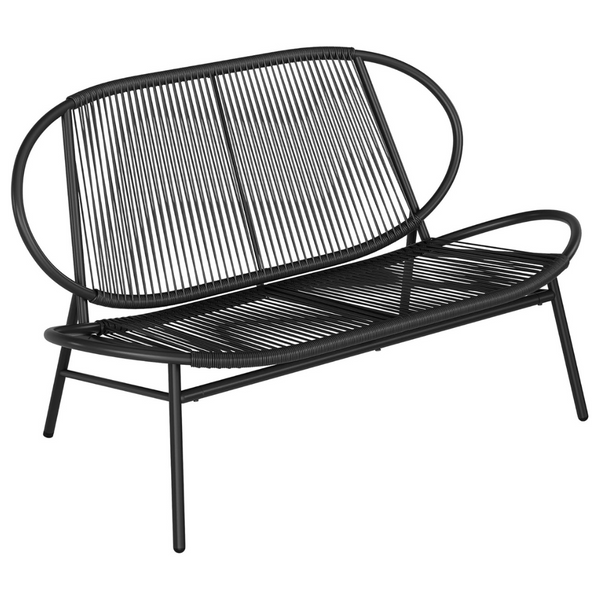 2-Seat Lawn Decor Patio Bench With Backrest