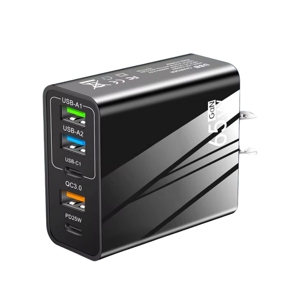 65W GaN USB Charger PD Type-C Fast Phone Charging Power Adapter