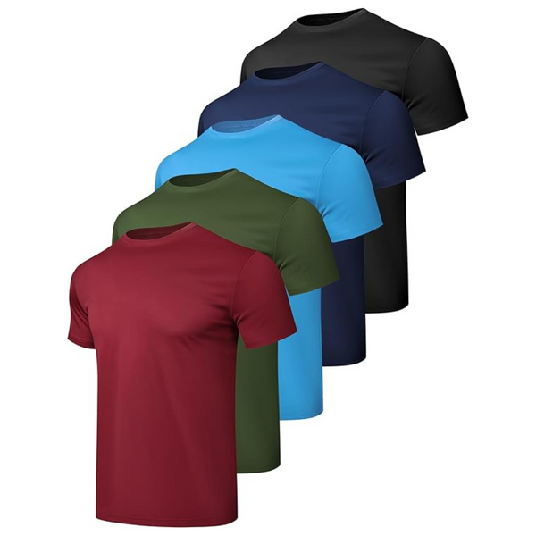 5-Pack Quick Dry Moisture Wicking Workout Shirts (Various)