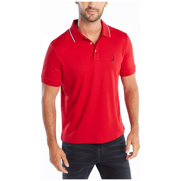 Nautica Men's Classic Fit Short Sleeve Dual Tipped Polo Shirt