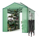 12ft x 8ft Portable Pop-Up Outdoors Greenhouse With PE Cover