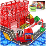 Magnetic Tiles Road Set With Magnetic Crane Edition