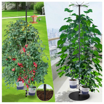 Large Patio Plant Stand With Self-Watering Planter Pot & Hooks