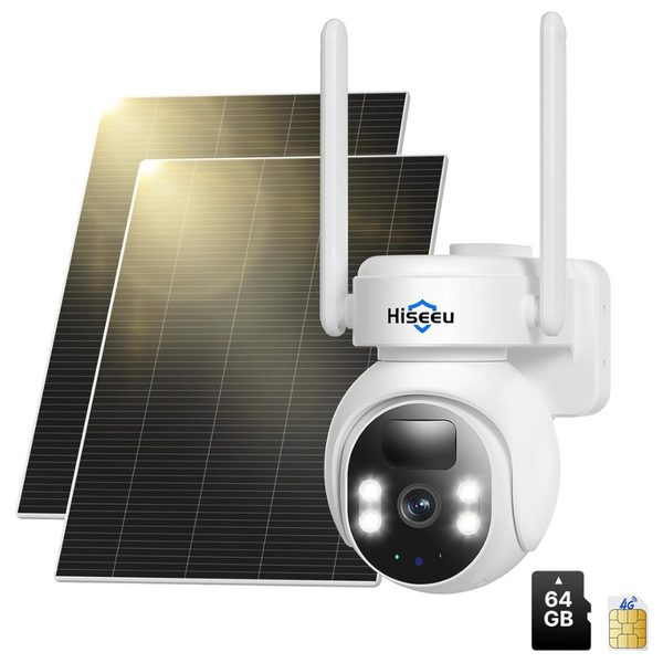 2K Night Vision Solar Powered Security Camera