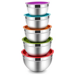 10-Piece Vesteel Stainless Steel Nested Mixing Bowls W/ Lids (5 Colors)