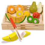 Melissa & Doug Wooden Cutting Fruit Play Food Set