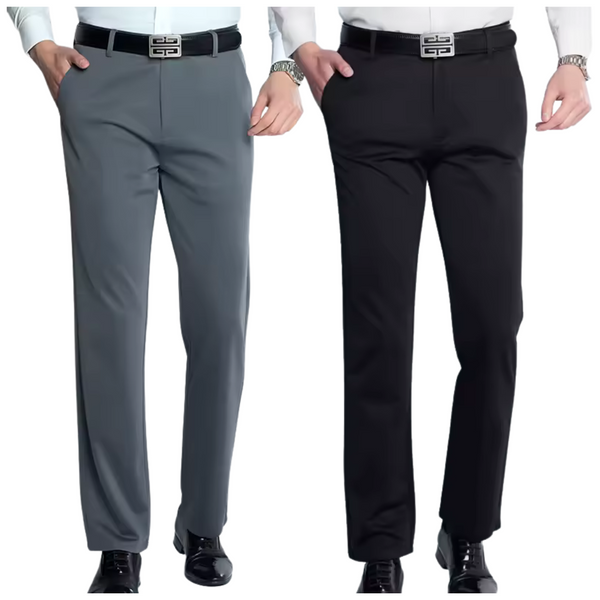 Men's Elastic Straight Sleeve Formal Casual Suit Pants (Various Colors)