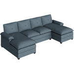 U-Shaped Sectional Seat Sofa Couch With Thick Cushion