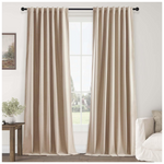 2-Pack Blackout Linen Curtains (102"L x 52"W)