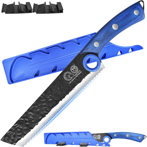 8" High Carbon Steel Ultra Sharp Serrated Kitchen Knife