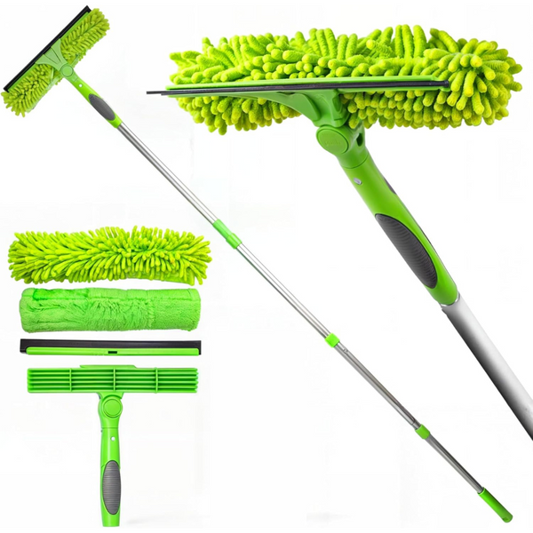 2-in-1 Rotatable Window Cleaning Squeegee Kit