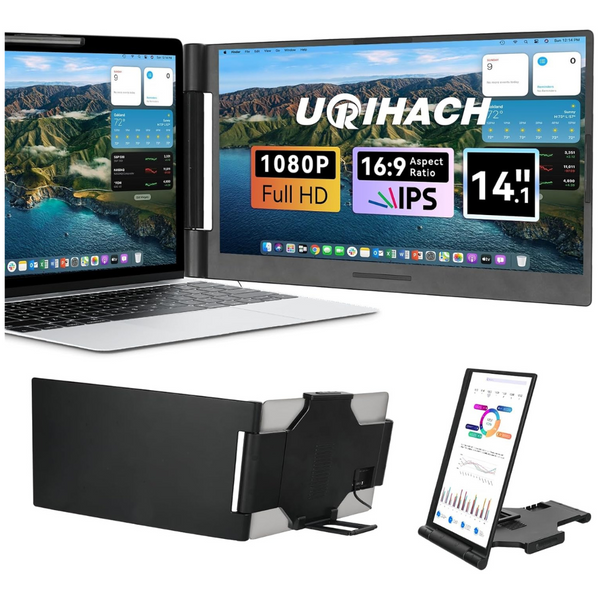 UGRIHACH LE1411-D 14" FHD IPS Monitor Laptop Screen Extender