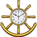 10" Battery Operated Small Nautical Anchor Decorative Clock