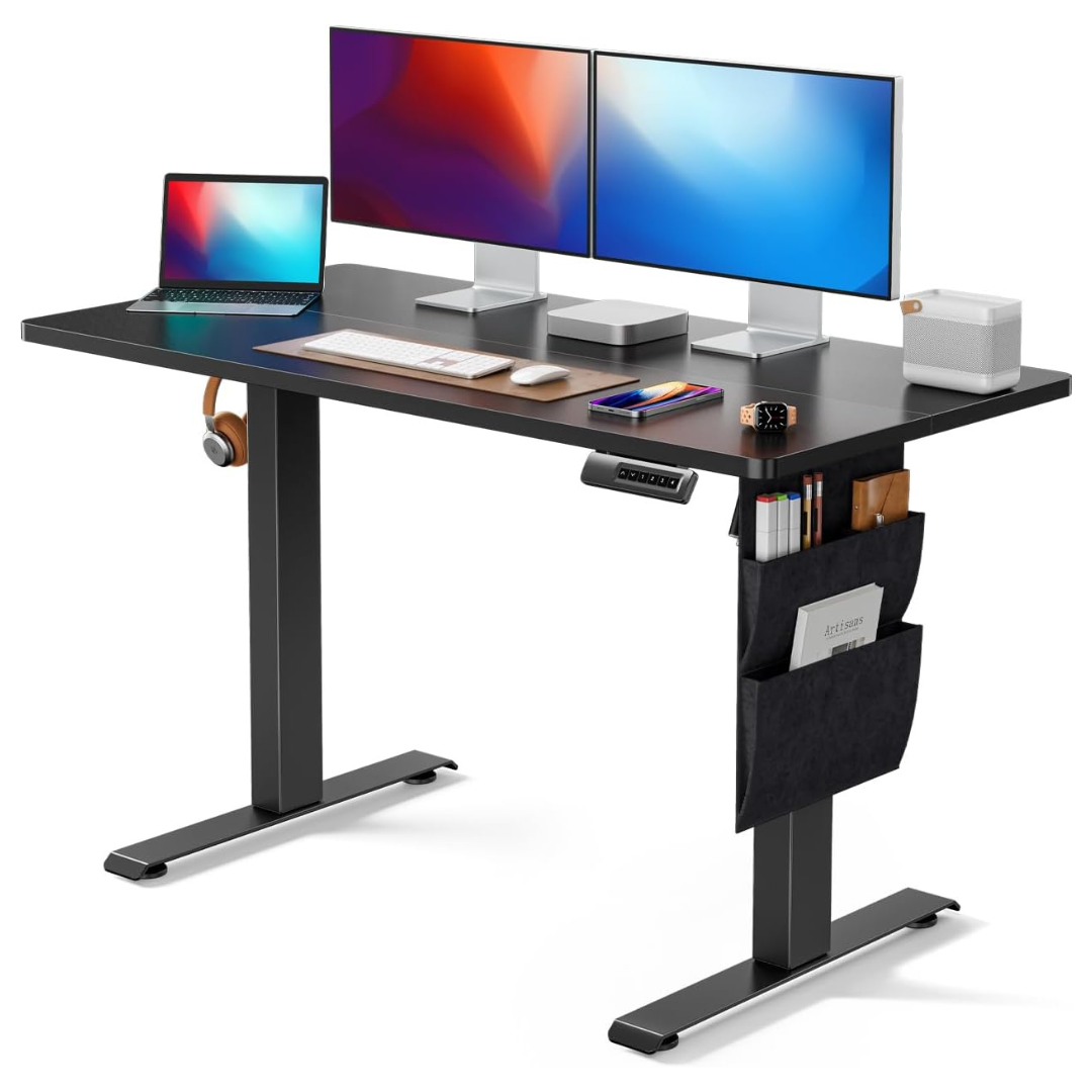 Marsail 48"x24" Height Adjustable Electric Standing Desk (Black)
