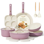 19-Piece Carote Nonstick Cookware Set W/ Removable Handle