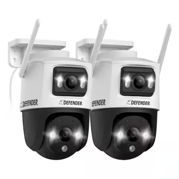 2-Pack Defender AI Guard Pro 3K PLUS Wi-Fi Security Camera