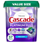 Cascade Platinum Plus Dishwasher Pods, Fresh (57 Count)