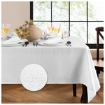 Elrene Home Fashions Laurel Solid Texture Water And Stain Resistant Tablecloth (60″X102″)