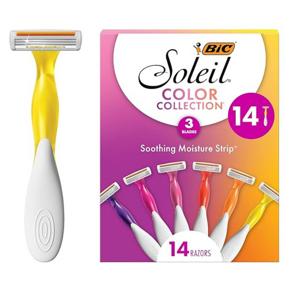 14-Count BIC Women's Soleil Smooth Colors Disposable Razors