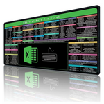 Non-Slip Waterproof Excel Shortcut Mousepad (35.4"x 15.74")